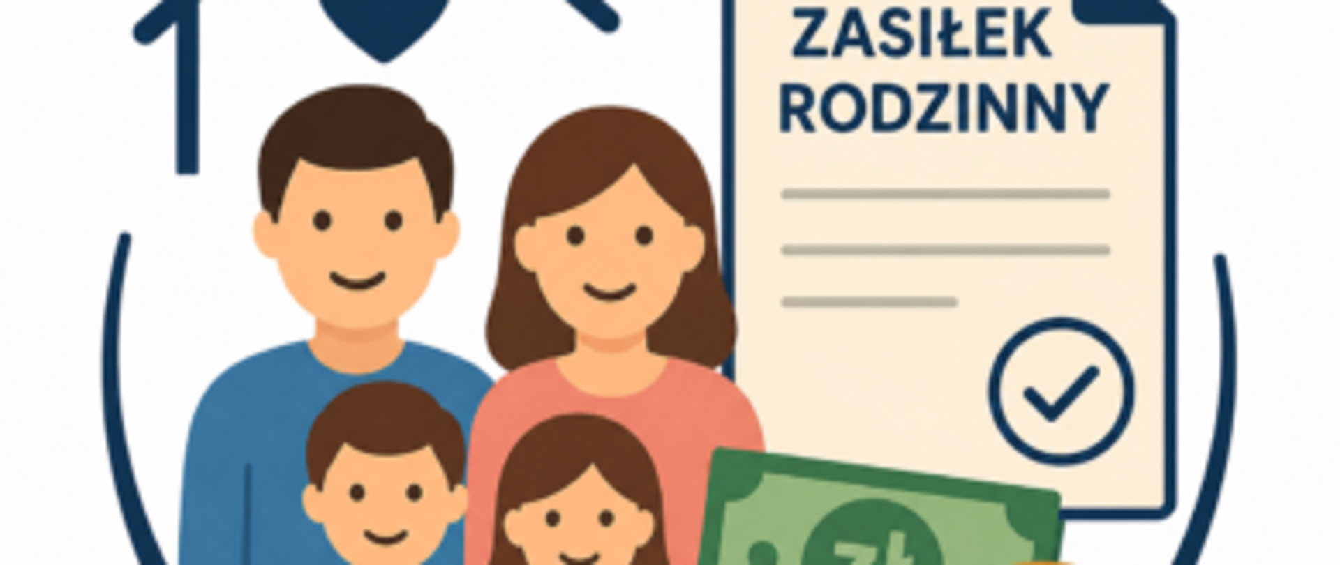 zdjęcie z napisem zasiłek rodzinny