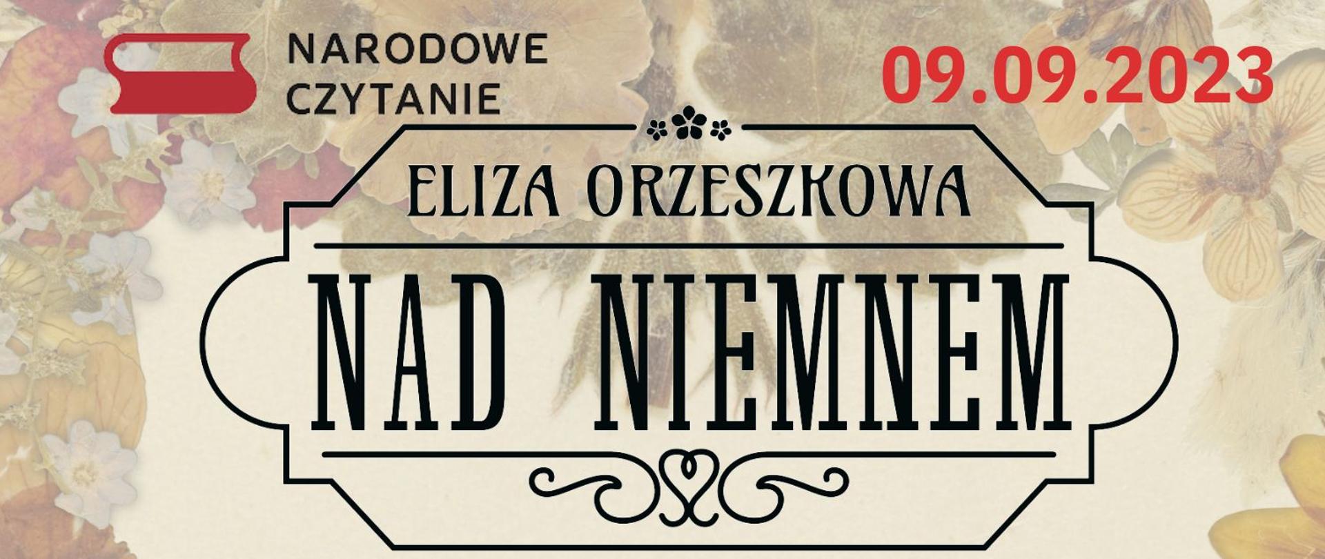 9 września 2023 r. od godziny 15.00 rynek w centrum Miasta Mordy - Narodowe Czytanie Eliza Orzeszkowa "Nad Niemnem"