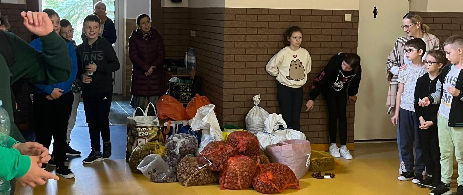 Kasztanobranie w Szkole Podstawowej im. Jana Pawła II w Żarnowie