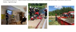 fotografie przedstawiające szkolenie teoretyczne i szkolenie nad wodą