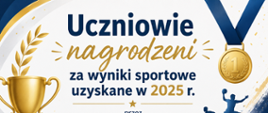 Biało- niebiesko- złote tło. Na środku niebieskie i złote napisy. Na dole po prawej stronie cienie sportowców, po lewej stronie złoty pucahar. Na górze po prawej stronie medal. Na dole na środku logo Rumi.