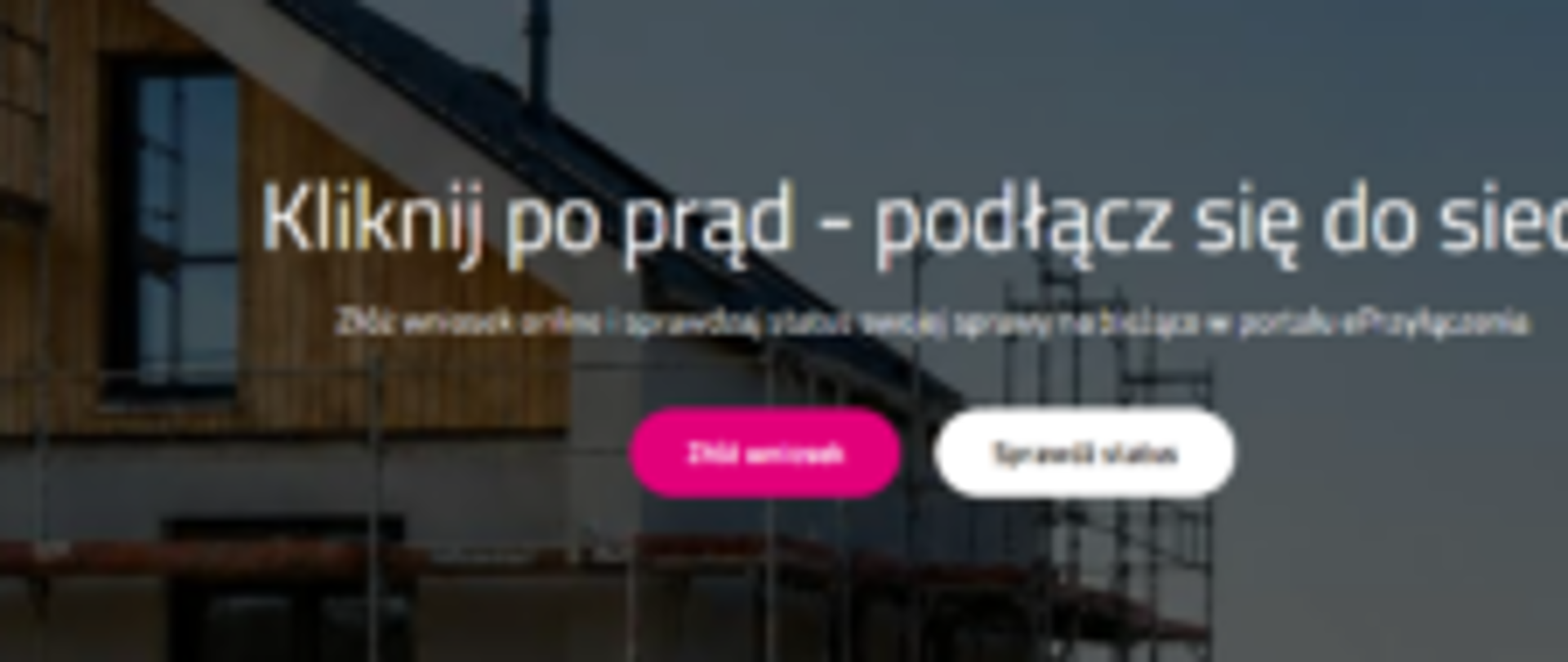 napis kliknij po prąd - podłącz się do sieci