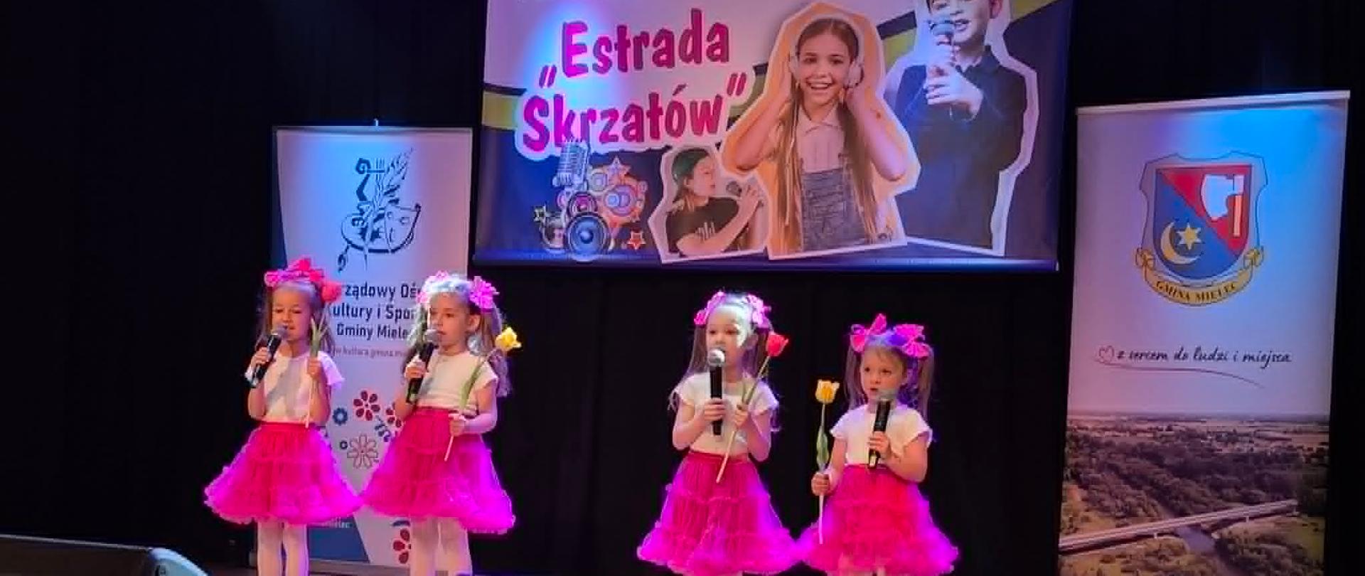 Uczestnicy Festiwalu Piosenki Dziecięcej "Estrada Skrzatów"