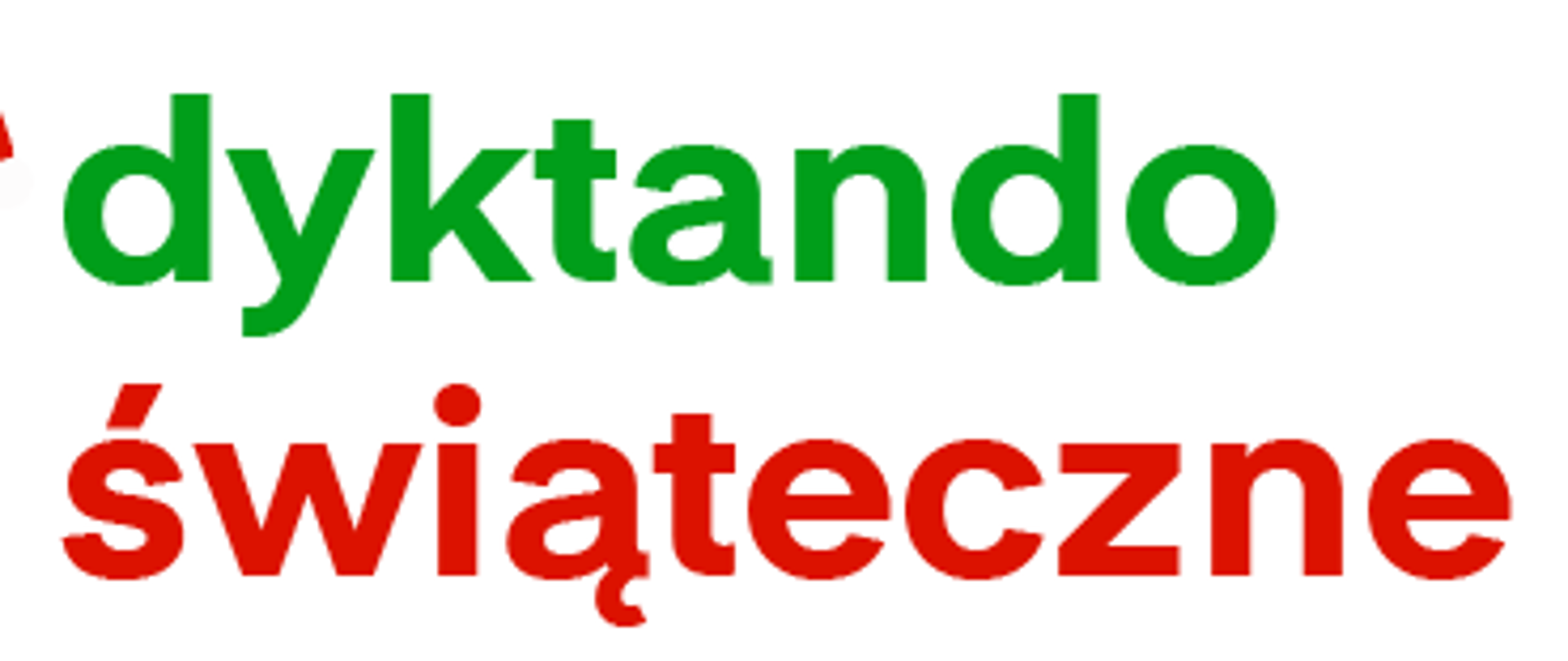 na białym tle logo i napis dyktando świąteczne
