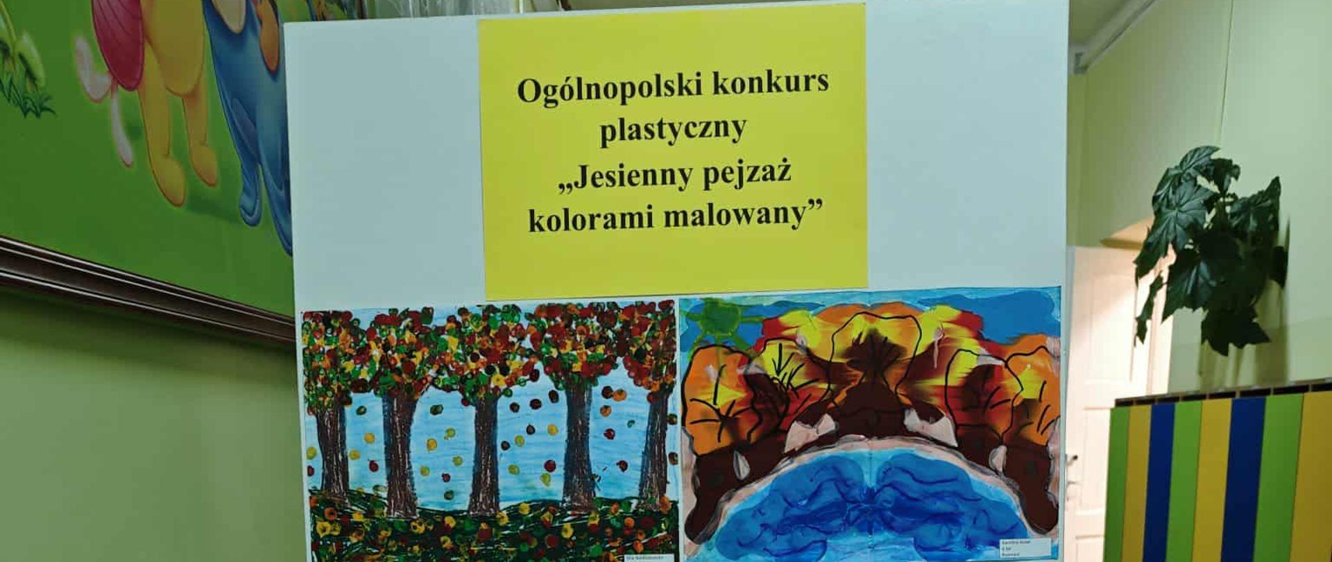 Galeria prac nadesłanych na ogólnopolski konkurs plastyczny "Jesienny pejzaż kolorami malowany"