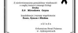 Kondolencje dla Lidii Gryz od OSP