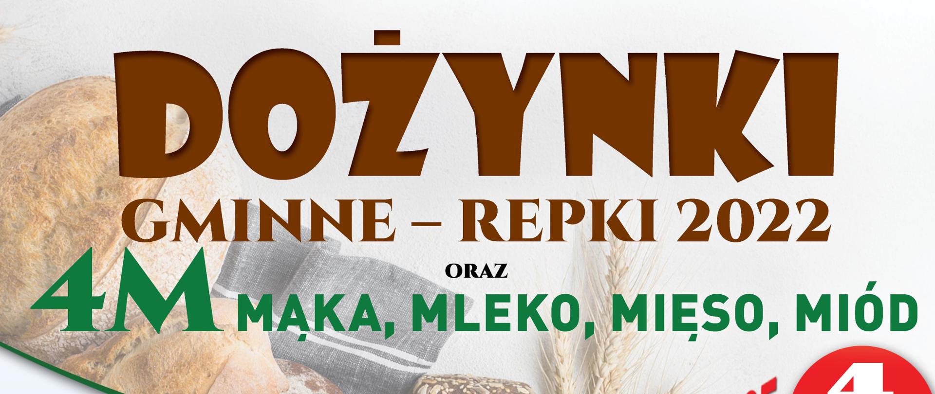 Plakat promujący wydarzenia organizowane przez Gminę Repki.