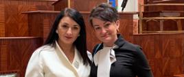 Członek Zarządy Województwa Śląskiego Izabela Domogała i Zastępca Wójta Gminy Świerklaniec Anna Kubica