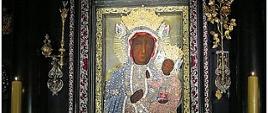 Zdjęcie przedstawiające obraz Matki Boskiej Częstochowskiej