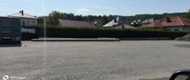 Miejsce na budynek szatni przy stadionie sportowym
