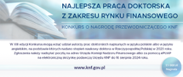 XIII edycja Konkursu o Nagrodę Przewodniczącego KNF