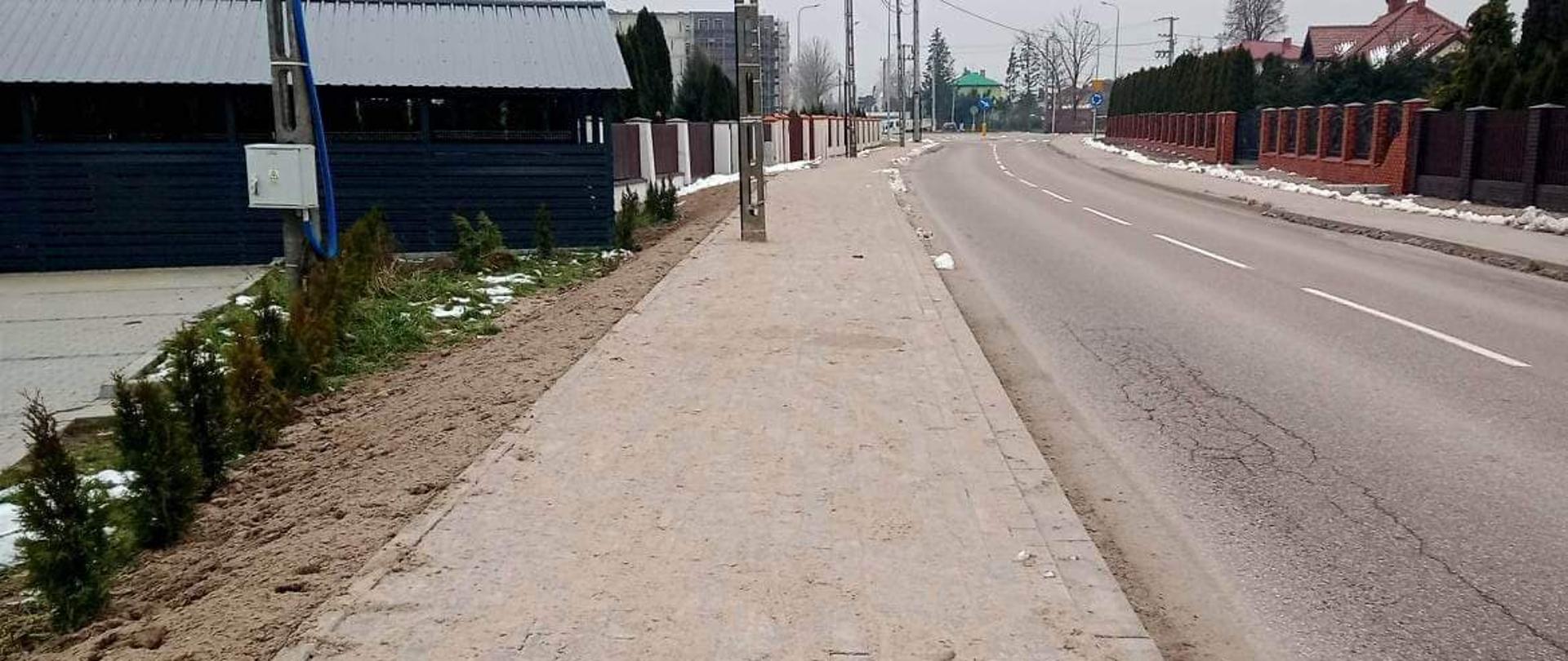 Budowa chodnika na ul. Pileckiego w obrębie osiedla Słoneczne Zacisze - zakończona