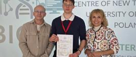 Mikołaj Kapitan z II Liceum w Jaśle laureatem etapu centralnego 54 Olimpiady Biologicznej!
