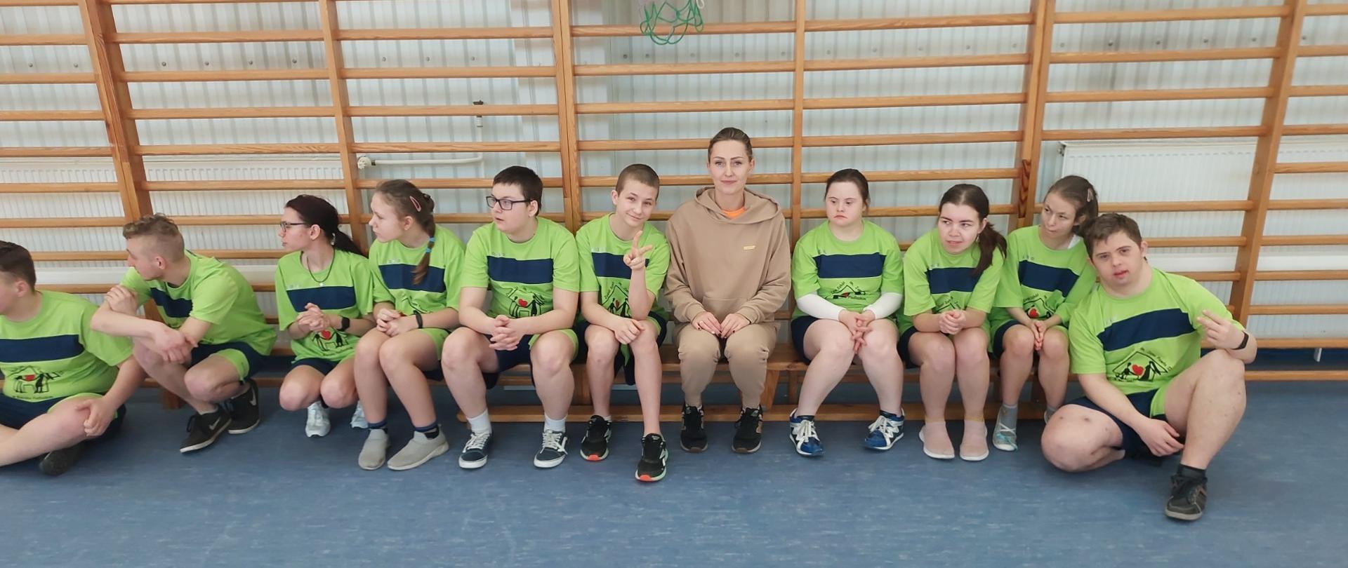 Drużyna badmintona Zespołu Szkół Specjalnych im. Jana Pawła II w Bielsku Podlaskim