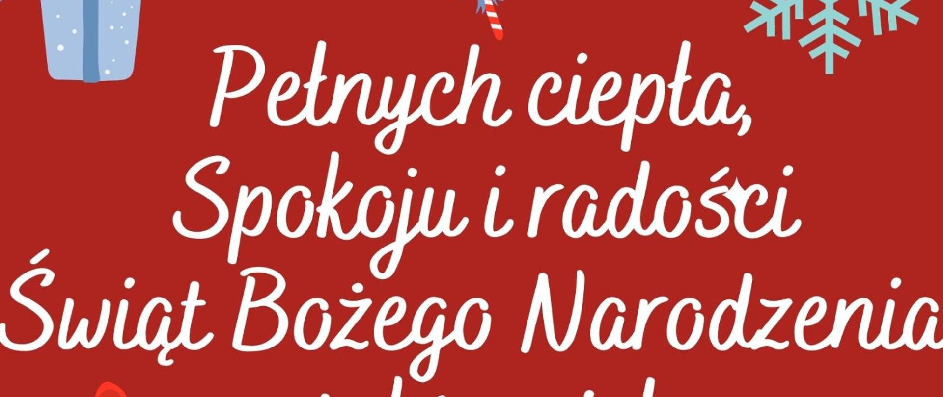 Życzenia świąteczne: Pełnych ciepła, spokoju i radości Świąt Bożego Narodzenia a także wielu wspaniałych chwil spędzonych w gronie najbliższych życzą Dyrektor Personel żłobka