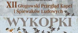szare tło szare litery wykopki zaproszenie na przegląd kapel i śpiewaków ludowych 