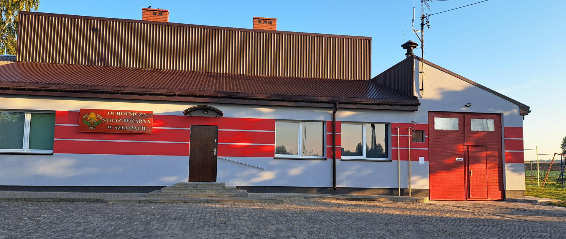 Garaż w OSP Szkopy po termomodernizacji
