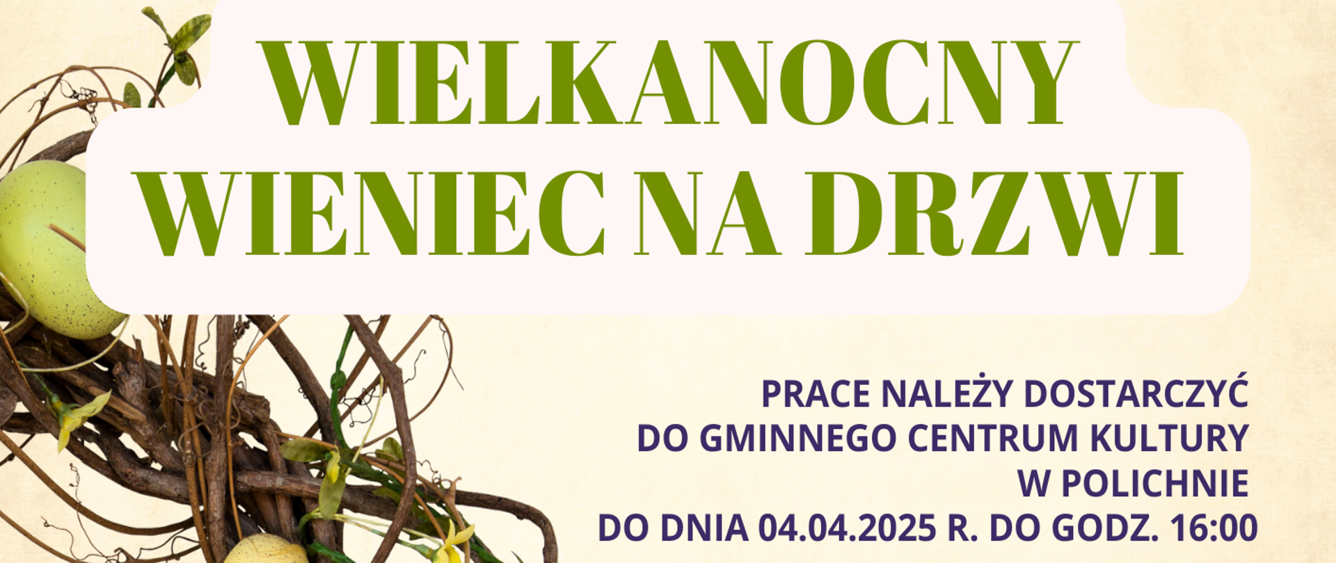 Konkurs na wieniec na drzwi - Plakat