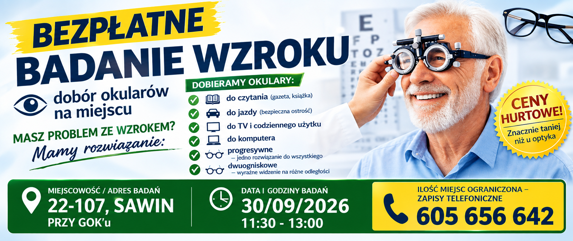 Bezpłatne badanie wzrokux