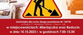 KOmunikat_zamknięta droga powiatowa nr 1341W