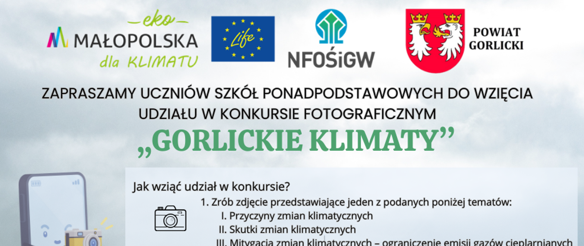 Plakat konkursu Gorlickie KLIMATy