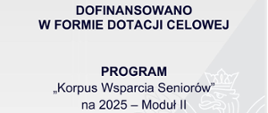 Korpus Wsparcia Seniorów 2025