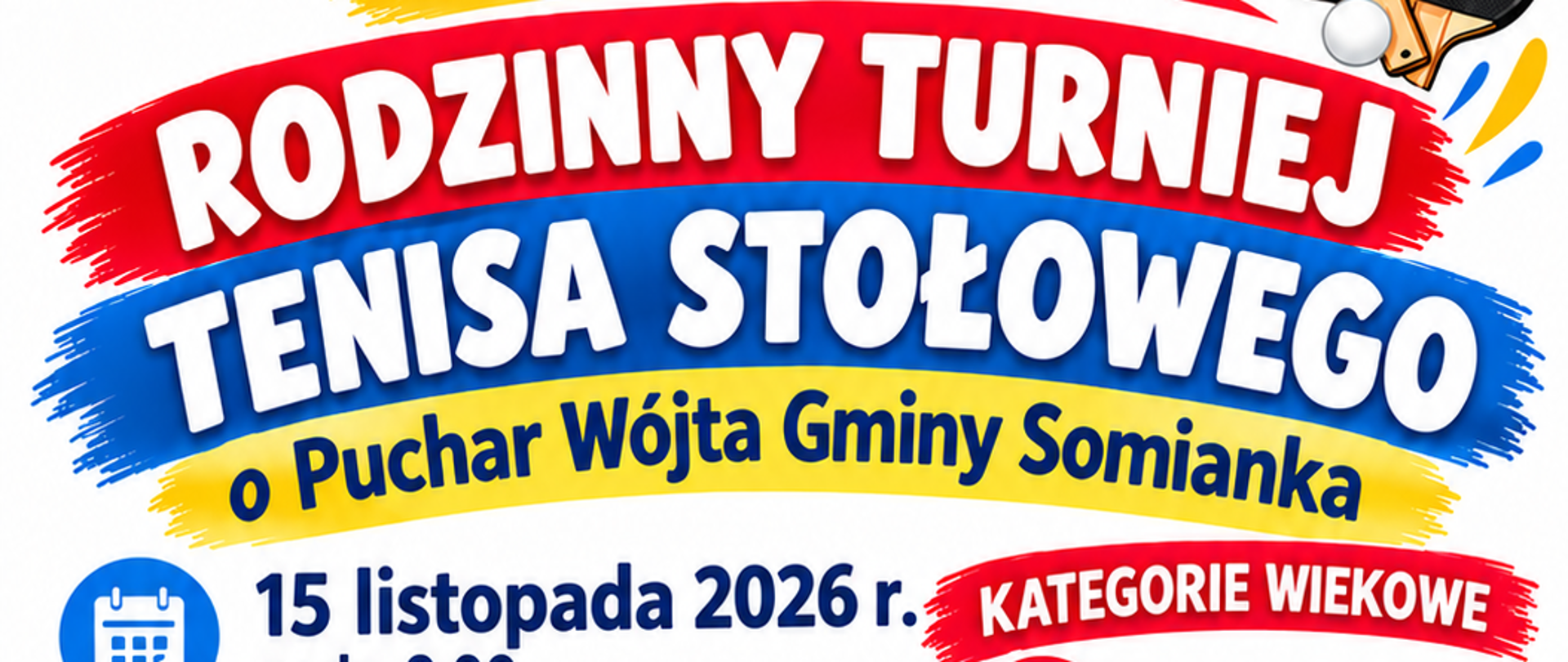 Rodzinny Turniej Tenisa Stołowego o Puchar Wójt Gminy Somianka