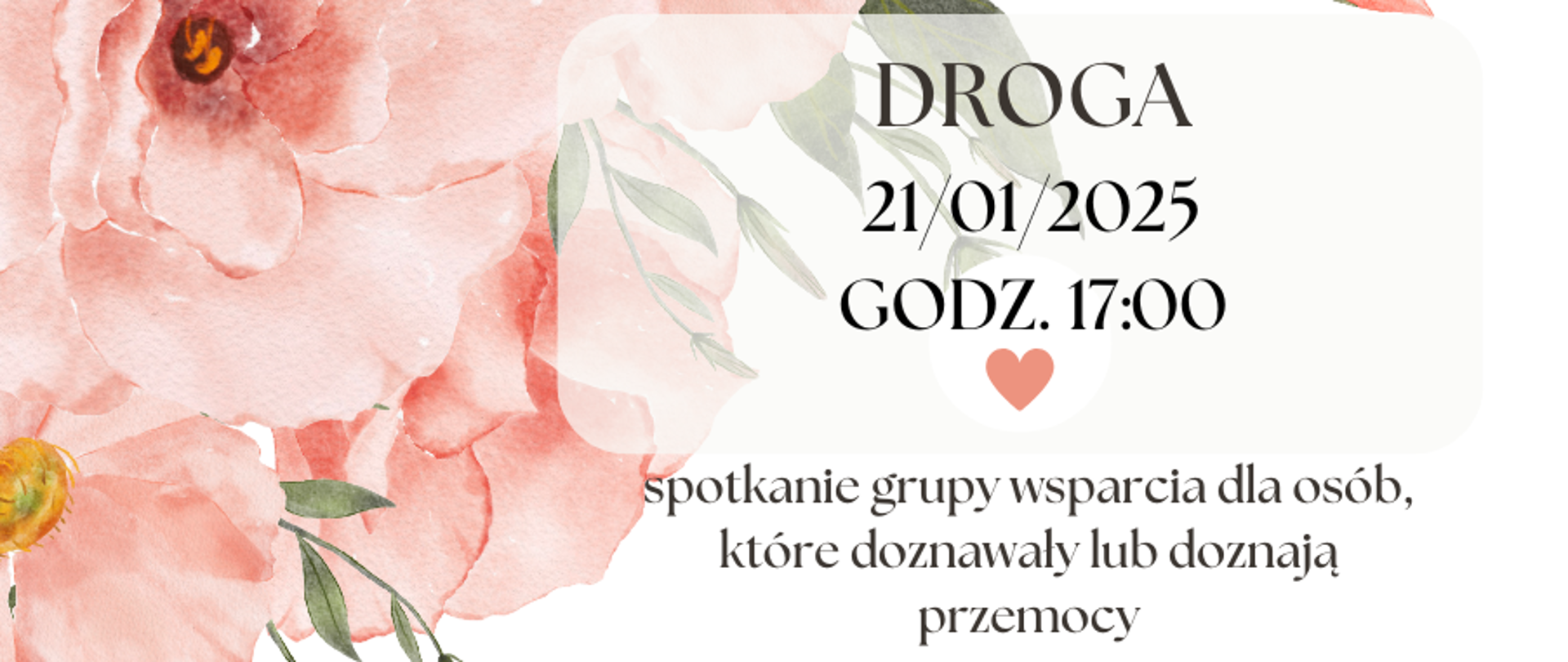 TOIKiWOP Tarnów zaprasza na grupę wsparcia dla osób doznających przemocy 21.01.2025