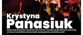 Plakat koncert charytatywny K. Panasiuk 