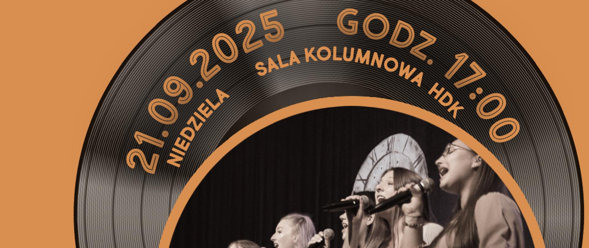 Na plakacie zdjęcie solistek HDK oraz informacje organizacyjne o wydarzeniu, zawarte w artykule
