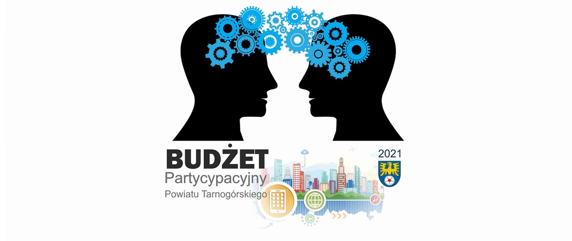 Grafika promująca Budżet Partycypacyjny Powiatu Tarnogórskiego 2021