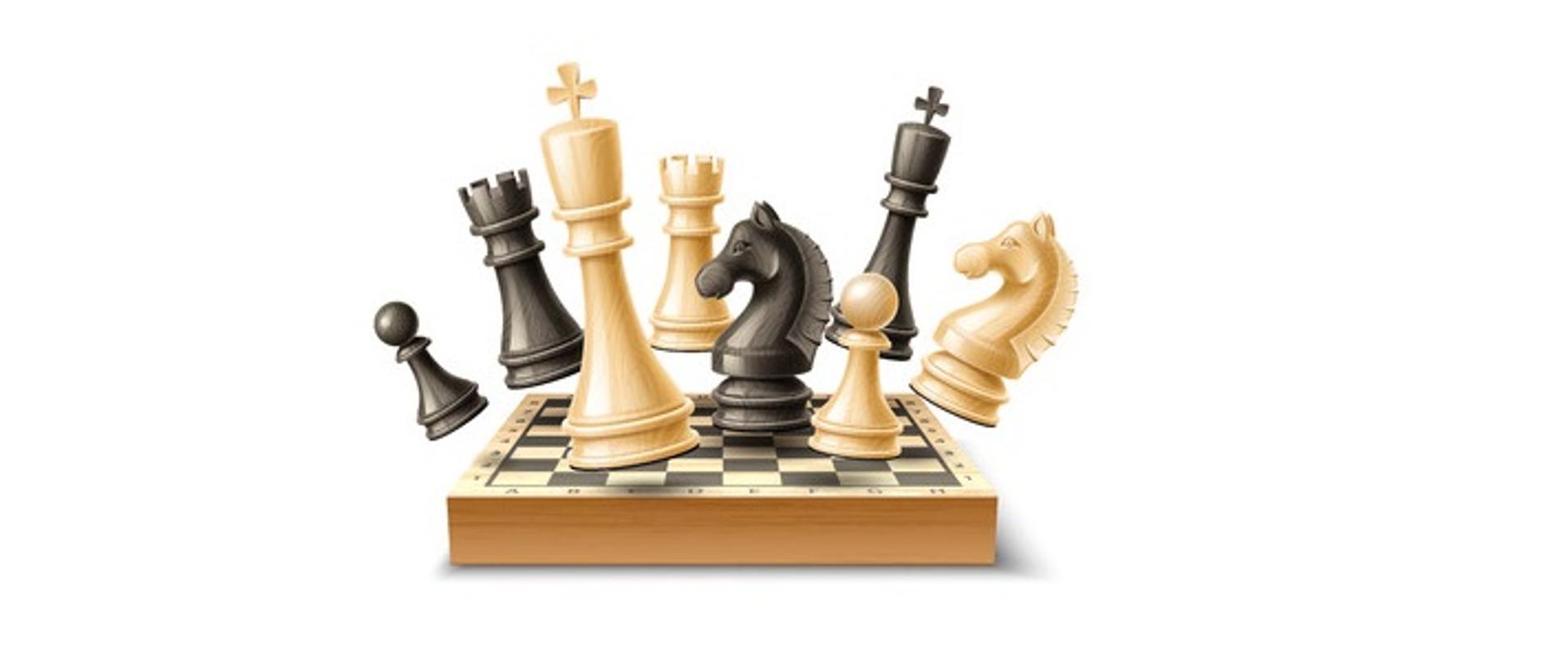 Szachownica z figurami szachowymi
