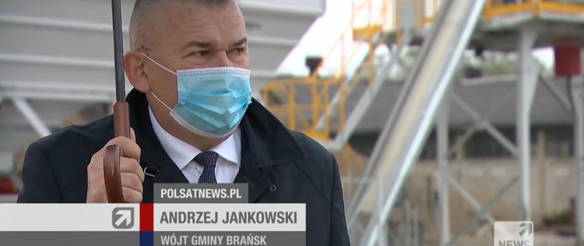 Wójt Gminy Brańsk - Andrzej Jankowski w materiale przygotowanym przez Polsat News