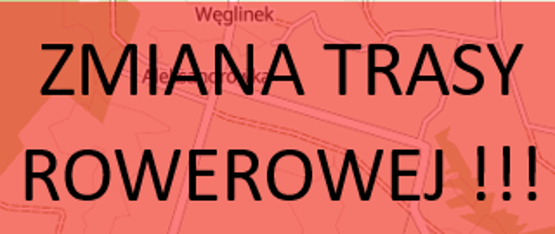 Zmiana trasy rowerowej