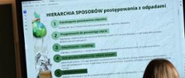Prezentowana prezentacja nt. segregacji odpadów