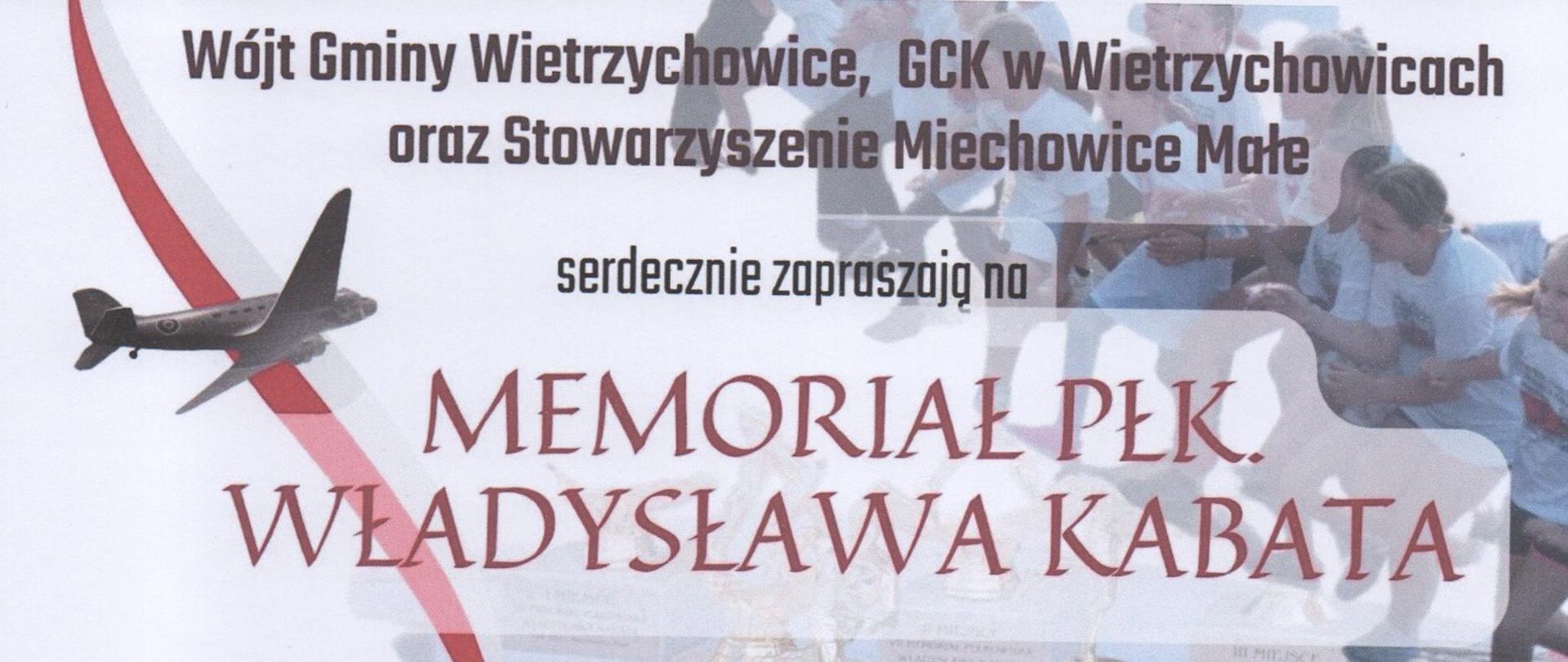 Plakat informacyjny dotyczący wydarzenia z okazji VIII Memoriału Władysława Kabata