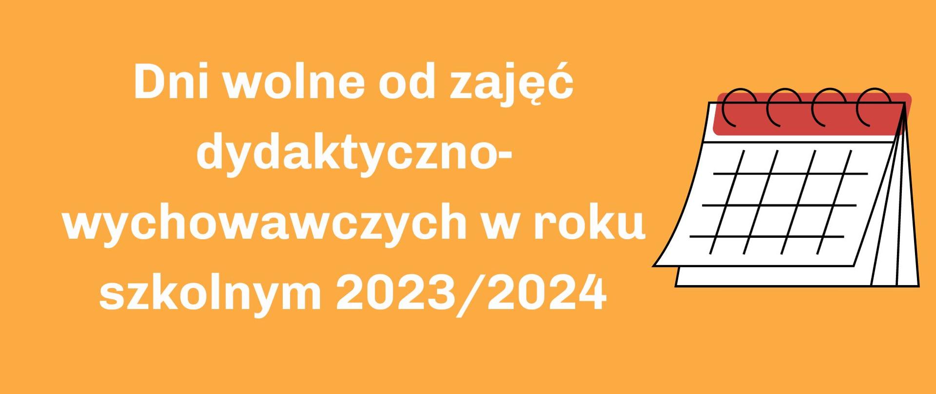 Zarządzenie nr 3-2023/2024 Dyrektora Szkoły Podstawowej Nr 1 im. Juliusza Słowackiego w Trzciance z dnia 11 września 2023 r. w sprawie dodatkowych dni wolnych od zajęć dydaktyczno-wychowawczych w roku szkolnym 2023/2024