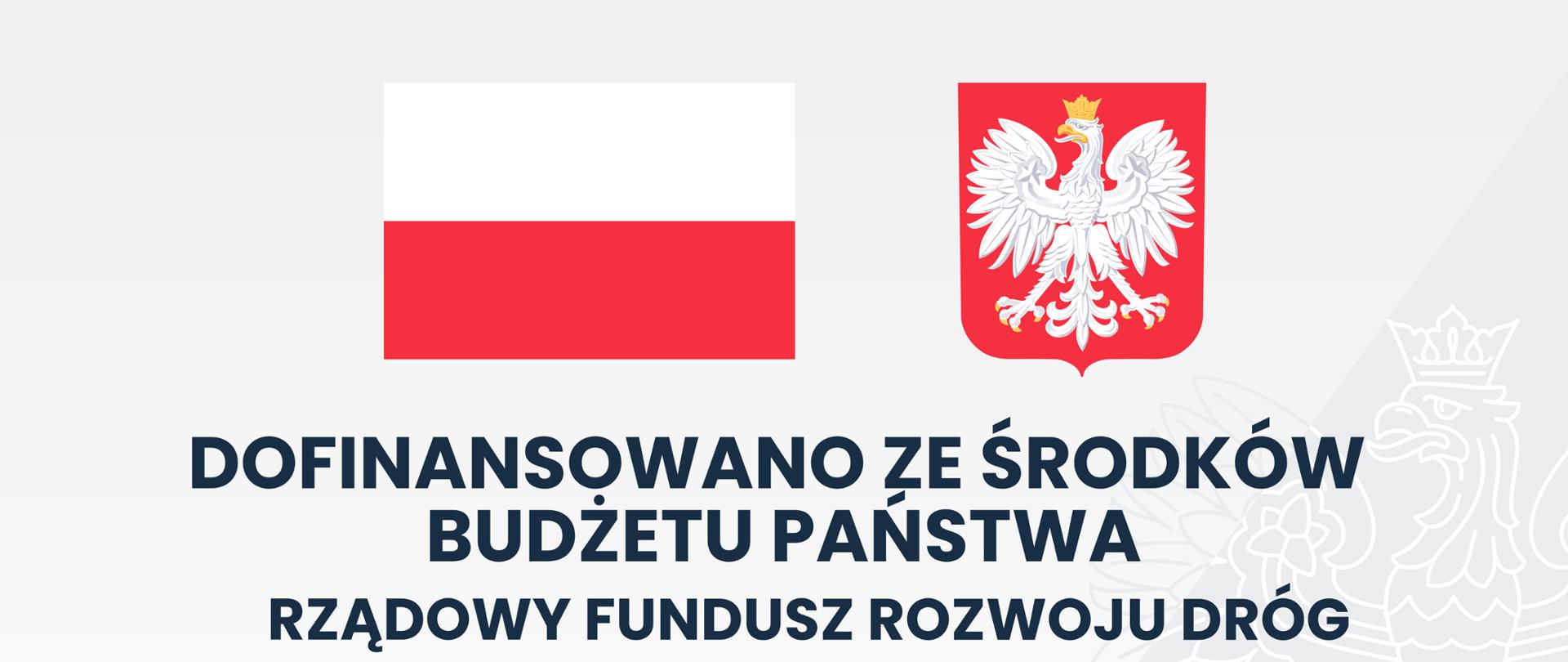 Na biało- szarym tle u góry flaga i godło Polski, poniżej informacja dotycząca przebudowy drogi powiatowej Nr 1279 K w miejscowości Majkowice, Modrzany, Zagaje Książnickie.