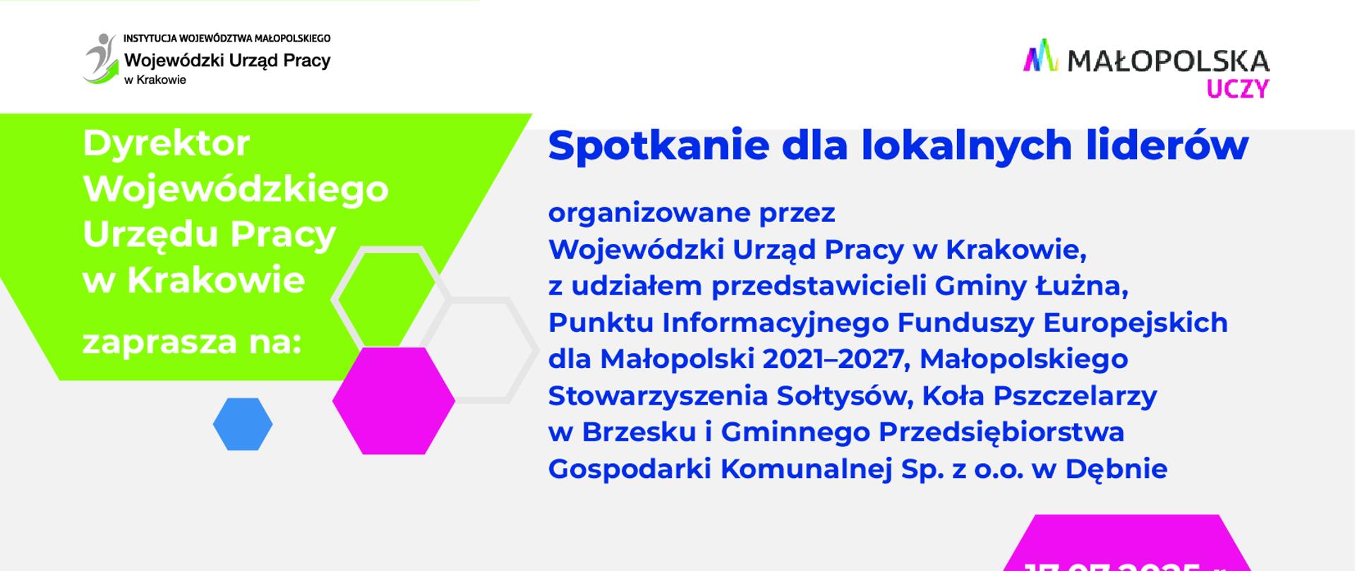 Plakat spotkania dla lokalnych liderów