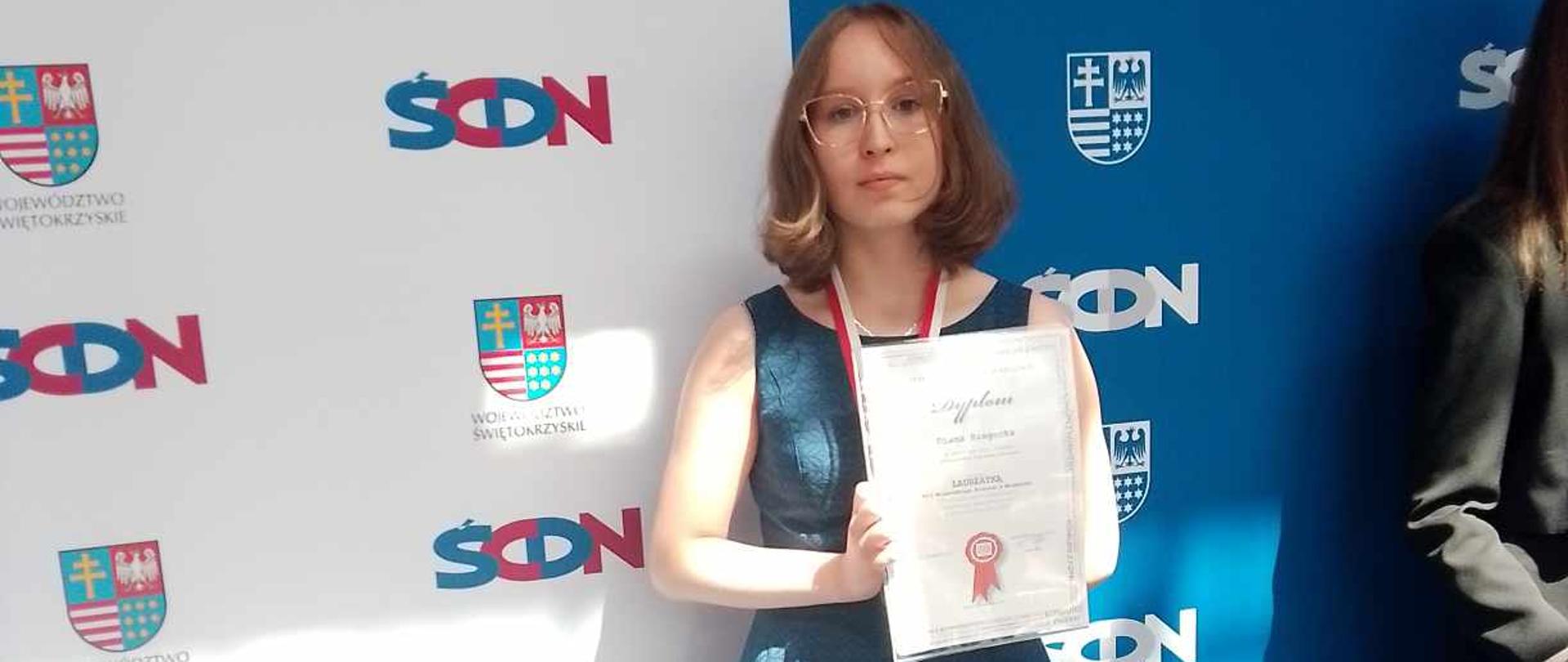 Laureatka VIII Wojewódzkiego Konkursu z Matematyki - Diana Rzegocka