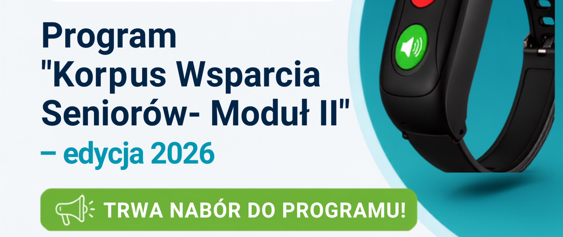 Plakat z ogłoszenia naboru dla seniorów powyżej 60 lat wymagające wsparcia Ośrodka