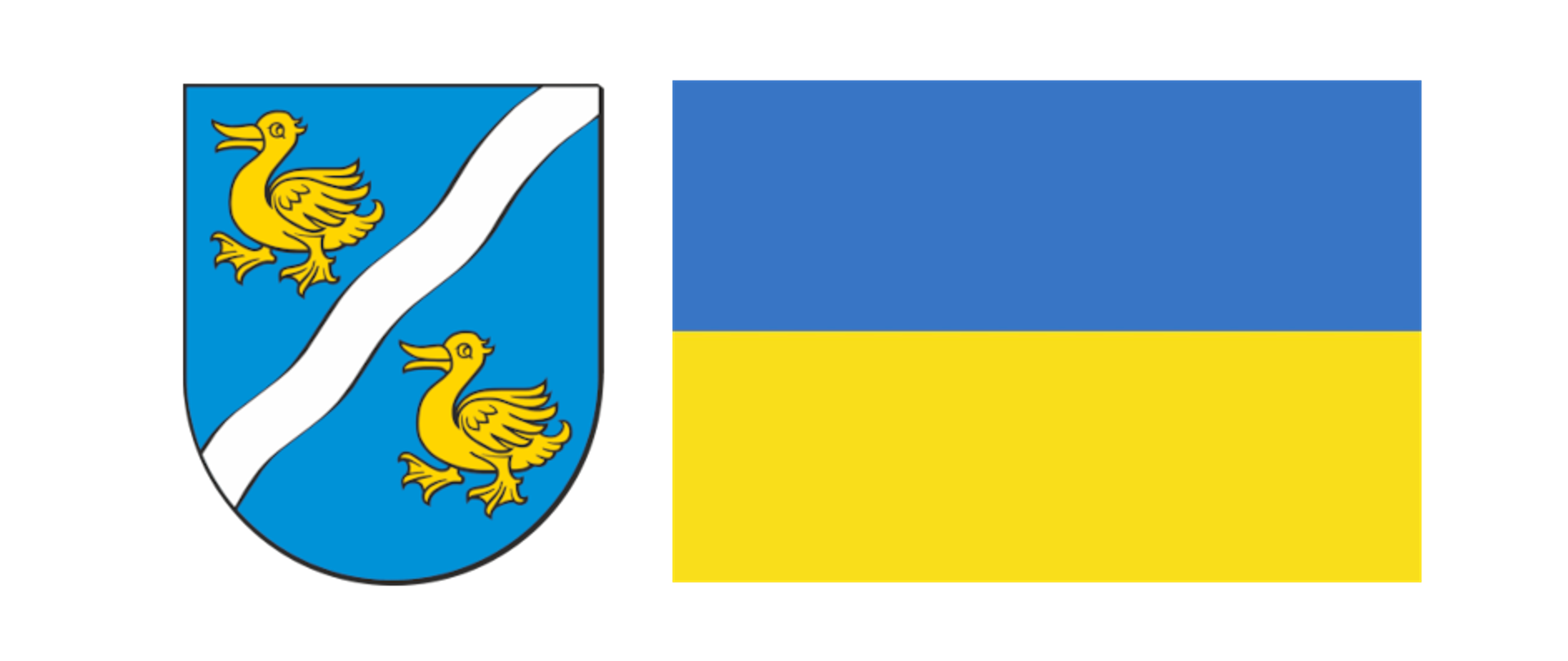 Herb Kaczory, flaga ukrainy