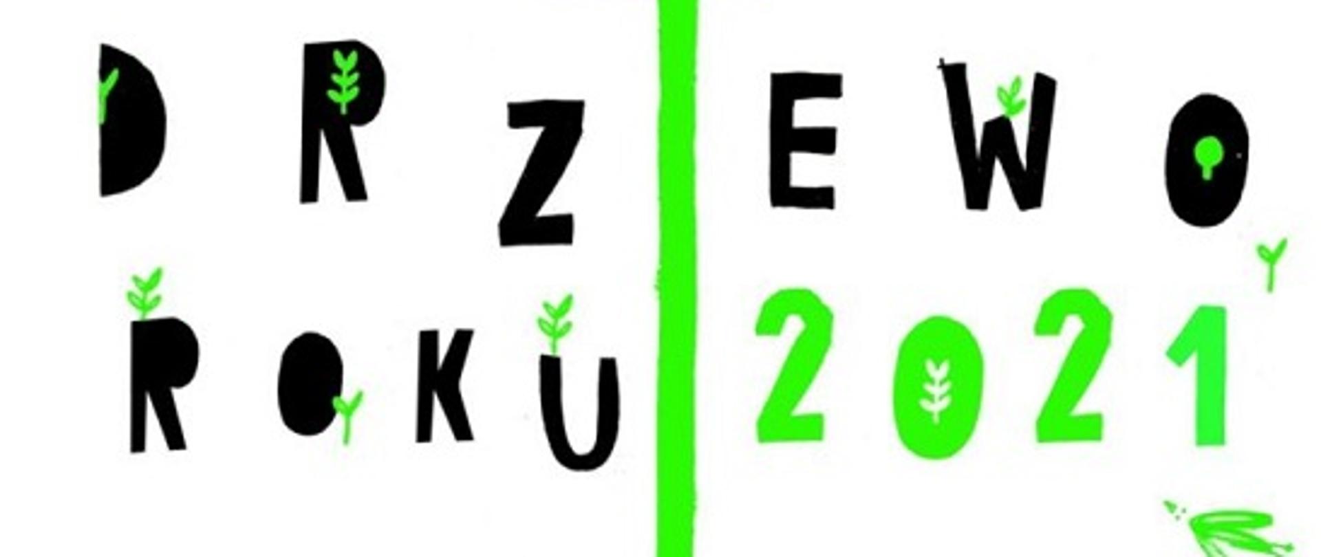Plakat konkursu Drzewo roku 2021
