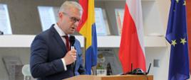 Starosta Polkowicki przemawia podczas Sesji