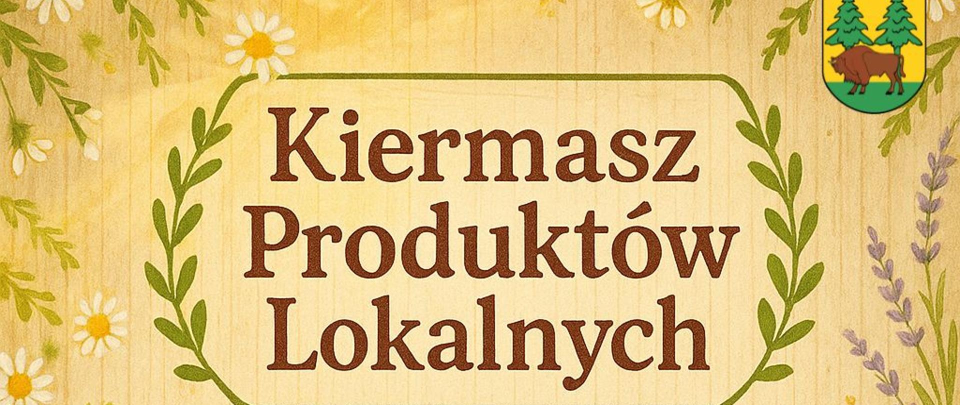 Obok grafiki przedstawiającej produkty lokalne - miody w koszy wiklinowym, serów i kubka herbaty, zawarto informacje o wydarzeniu, ujęte w artykule