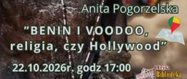 Plakat zaprasza na Biblioteczny Klub Podróżnika 22.10.2026r