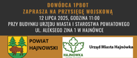 plakat złożony z kolarzu zdjęć prezentujących żołnierzy, u dołu informacje o wydarzeniu (zawarte w artykule) i herb - miasta Hajnówka i Powiatu Hajnowskiego