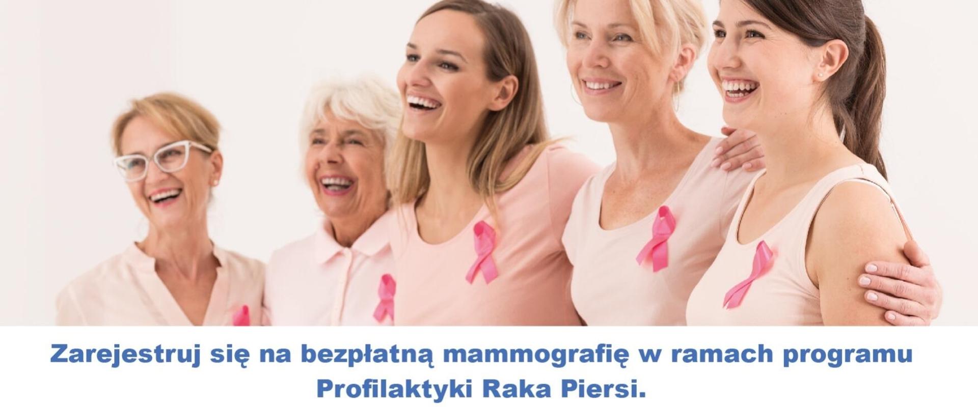 Bezpłatna Mammografia - plakat informacyjny