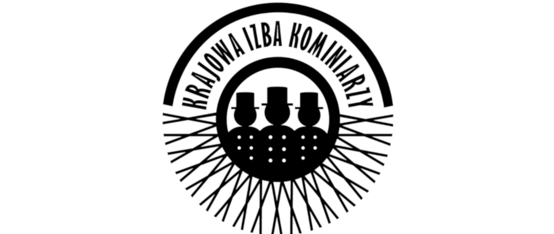 Baner z logotypem Krajowej Izby Kominiarzy na środku.