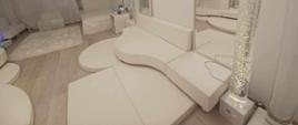 Sala doświadczania świata - zdjęcie przedstawia wyposażenie sali, efekty świetlne, które są tam zamontowane